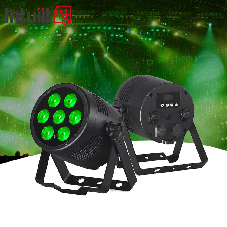 Αδιάβροχο ασύρματο DMX εξωτερικό 7x20W RGBWA UV 6in1 IP65 LED Par Light Uplight Εξωτερικό