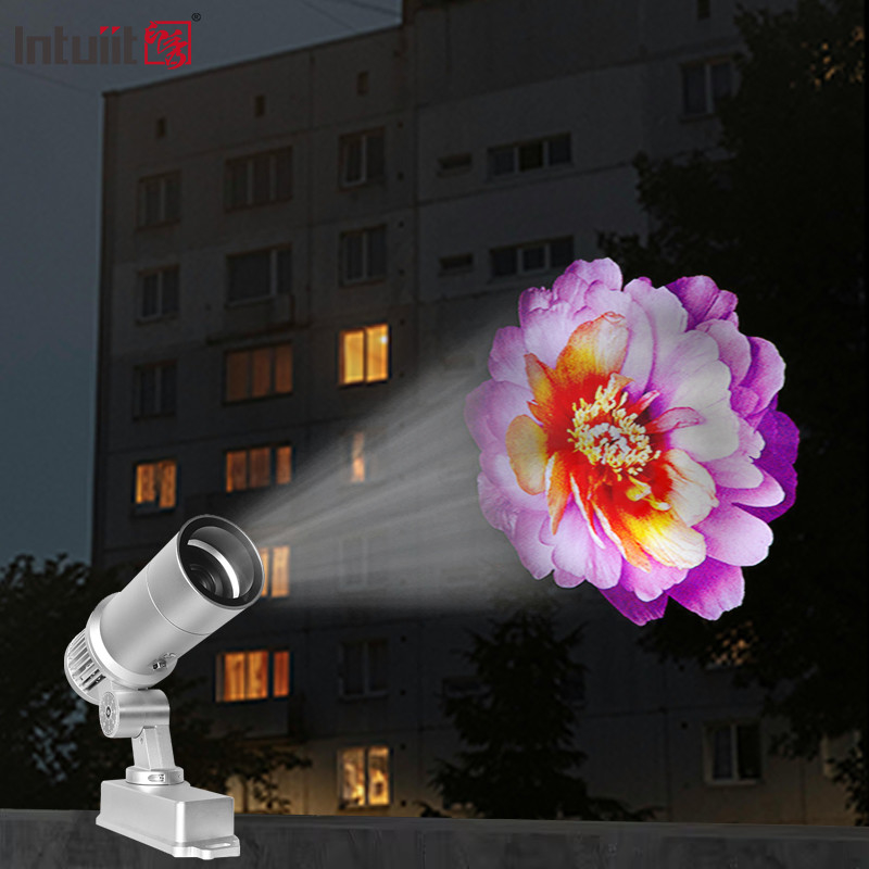 Εξωτερικό 60W Custom Logo Gobo Image Projector IP65 Εξωτερικό περιστρεφόμενο LED διαφημιστικό προβολέα φως