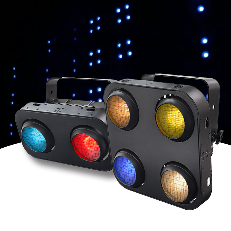 200W Cob LED Par Can Stage Light Ζεστό λευκό ή RGB 2 μάτια LED Blinder Light DMX Φώτα κοινού