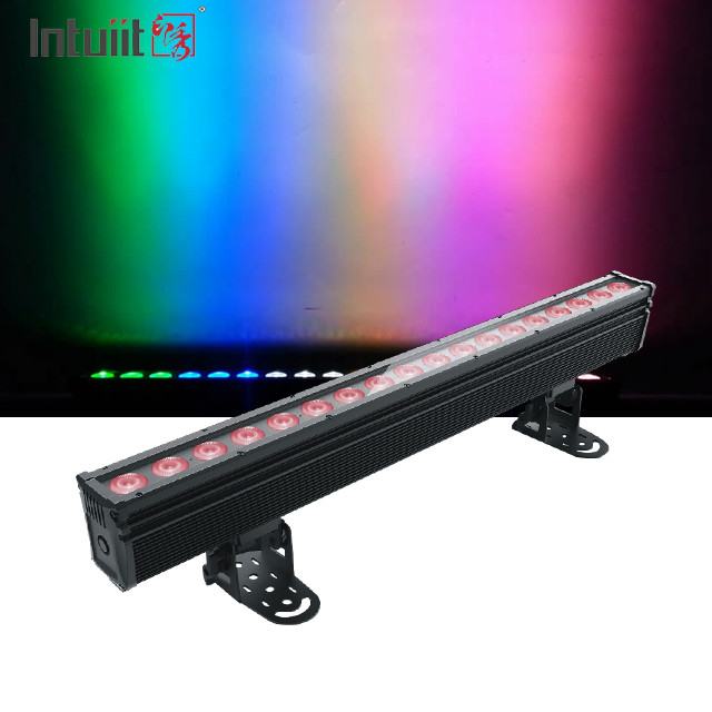 18×10W RGBW 4in1 Αδιάβροχο εξωτερικό LED Φως πλύσης τοίχων DMX Στάδιο εξωτερικό φωτισμό Pixel LED Bar Φώτα προβολής IP65