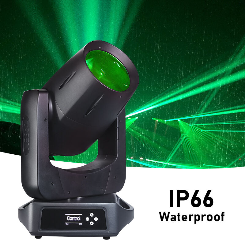 100W IP66 Κουνιστή κεφαλή CMY Laser Κουνιστή κεφαλή Μαύρο αλουμίνιο για θέατρο