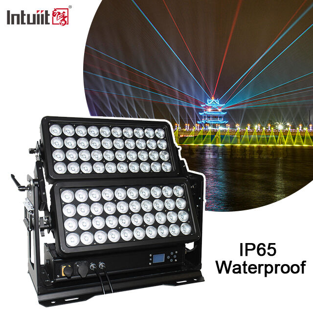 Factory Wholesale 800W LED Flood Light Outdoor IP65 80x10W RGBW 4in1 Stage Wash Light Projector for City Beautification Facade Project