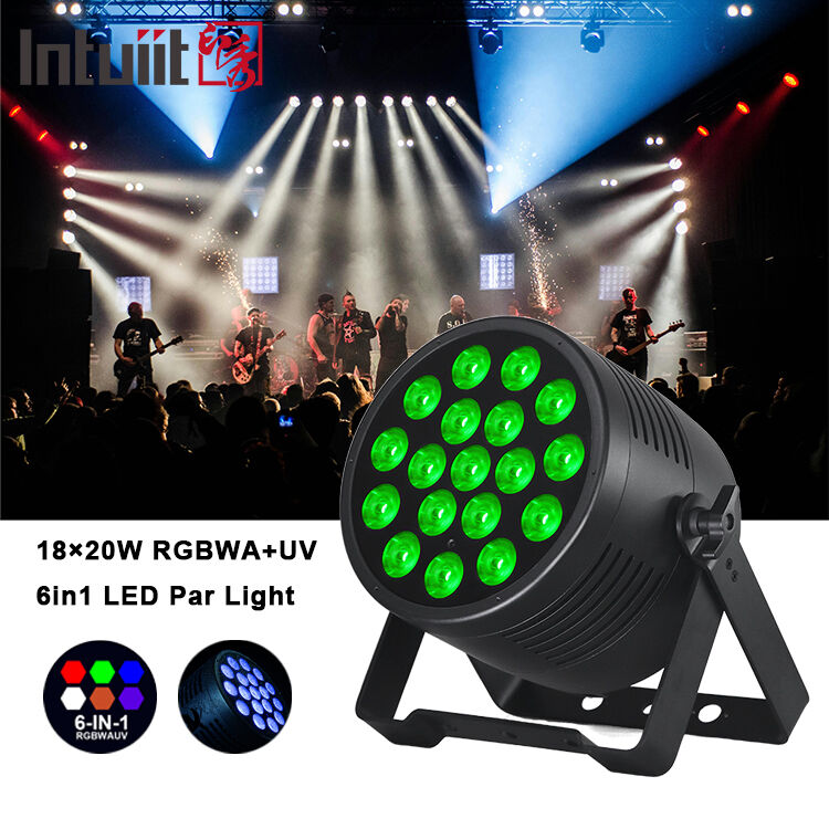 Εξωτερικό φως σκηνής IP65 Αδιάβροχο 18x20W LED Par RGBWA+UV 6 σε 1 DMX512 Φως πλύσης για γαμήλιο πάρτι Ντίσκο Εκδήλωση Φόβος κτιρίου