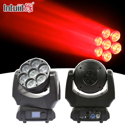 Φως κεφαλής με LED 7x40w RGBW 4in1 Sharpy Beam με Zoom Wash Φως σκηνής Φώτα DJ