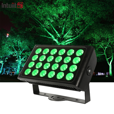 Ανερόπνευμα 24pcs 160w LED φωτισμός πλημμύρας RGBW 4 In 1 City Color Light 24 * 10w εξωτερικά LED φώτα σκηνής πλυντηρίου τοίχων