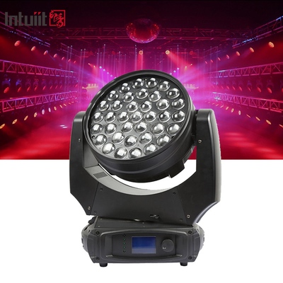 37x10W RGBW 4in1 Led Wash Stage Lighting DMX Επαγγελματικά φώτα DJ 370W Zoom Κινήματα κεφαλής φως για πάρτι