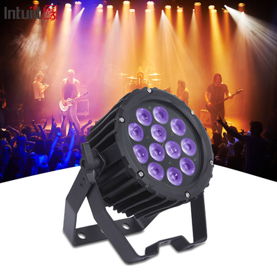 Εσωτερικό 4 σε 1 LED Μίνι Par Can Light 12x3w RGB Par Light Πάρτυς Ξενοδοχεία