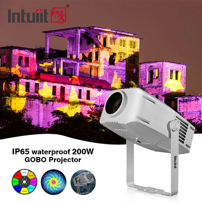 200W Επαγγελματικό εξωτερικό αδιάβροχο IP65 LED Rotary Gobo Logo Διαφήμιση Rotator Projector φωτισμός προβολής