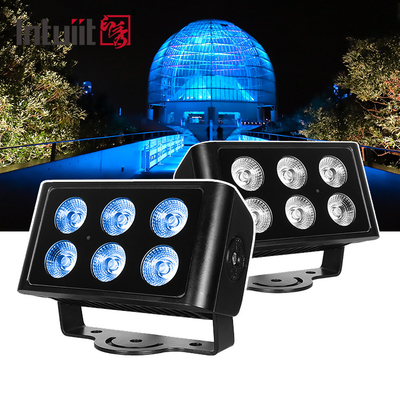 6x5W 4in1 RGBW LED DMX Φώτα πλύσης τοίχων IP65 εξωτερικό LED χρωματικό φως πόλης Φως σκηνικής παραστάσεις DJ Party Light