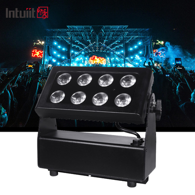 8*15W RGBW 4 σε 1 Ηλεκτρική μπαταρία LED Square Par Light Εξωτερικό Αδιάβροχο Φως Σκηνής DMX Ελέγχου DJ Διαφώτιση εξοπλισμού ντίσκο