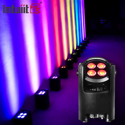 IP54 Μίνι Φώτα 4X12W Η μπαταρία Φώτα 4 LEDs Ασύρματο DMX & IR Απόμακρο Φώτα Ντίσκο Κλαμπ Φώτα Φόρα Φόρα