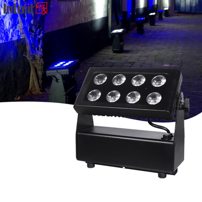 DMX512 8x10w RGBW 4in1 IP65 Αδιάβροχο DJ Γάμος Σκηνή Στιγός Σκουπιστήριος Εξωτερικός LED Πλύσιμο Φως Κατακλυσμού