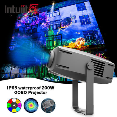 200W Gobo Projector εξωτερικό IP65 Gobo λογότυπο προβολέα Αδιάβροχο Custom Logo περιστρεφόμενο Gobo προβολέα φως διαφημιστικά φώτα