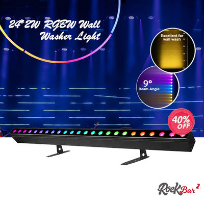 Πλυστικό Φως IP20 DMX512 Προηγμένη Έξυπνη Μουσική Λύση 24*2W RGBW LED Φώτα Γραμμική Μπάρα Πλυστικό Τοίχου