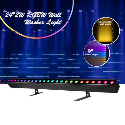 Πλυστικό Φως IP20 DMX512 Προηγμένη Έξυπνη Μουσική Λύση 24*2W RGBW LED Φώτα Γραμμική Μπάρα Πλυστικό Τοίχου