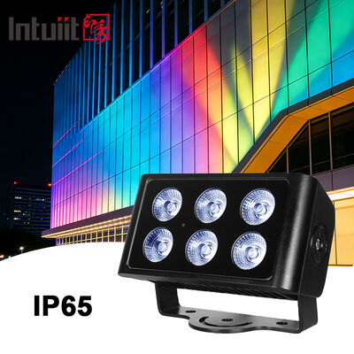 DMX512 RGBW Colorful Facade Lighting Outdoor Aluminum LED 6x5W Wall Washers Commercial Buildings Decorative Wall Flood Spot Light