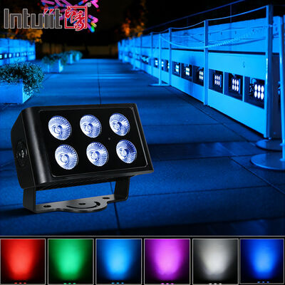 6x5W Rgbw 4in1 Led Flood Wash Light Dj Wedding Stage City Wall Washer Led Wash Flood Light Ηλεκτρολόγος