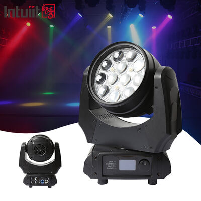 5-60 μοίρες Ζουμ LED Κινήματος Κεφαλοπλύση 12x10W RGBW 4in1 Μίνι Φως Σκηνής Υψηλή φωτεινότητα DMX Ελέγχου για Επαγγελματική Εκδήλωση