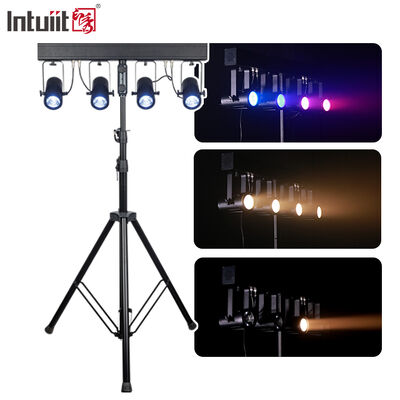 4x20W RGBW 4-in-1 LED PAR Uplighting Kit ∙ 4.5° Narrow Beam DMX512 Σύστημα πλύσης σκηνής για γάμους, DJs & Events