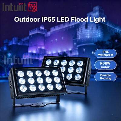 15x5W RGBW 4-in-1 IP65 εξωτερικό LED φωτιστικό φωτισμού   DMX512 Αδιάβροχη ευρεία δέσμη για κήπο, σκηνή & φωτισμό κτιρίων