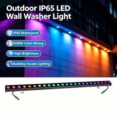 2x24W RGBW 4-in-1 IP65 Εξωτερικό LED γραμμικό πλυντήριο τοίχων DMX512 Αδιάβροχο φως πλύσης για κτίρια, γέφυρες και τοπίο