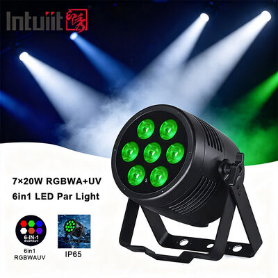 7x20W RGBWA+UV 6-in-1 IP65 Εξωτερικό Φωτιστικό LED PAR — Αδιάβροχο Wash DMX512 για Σκηνή, Γάμους & Εκδηλώσεις
