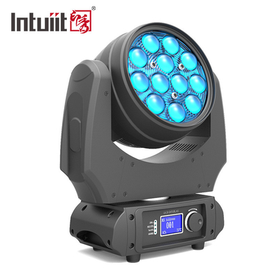 Επαγγελματικό εσωτερικό Led Zoom Πλύσιμο Κουνούμενο Κεφαλάκι 12x10w Rgbw 4in1 Led Κουνούμενο Πλύσιμο Φώτα Dj Bar